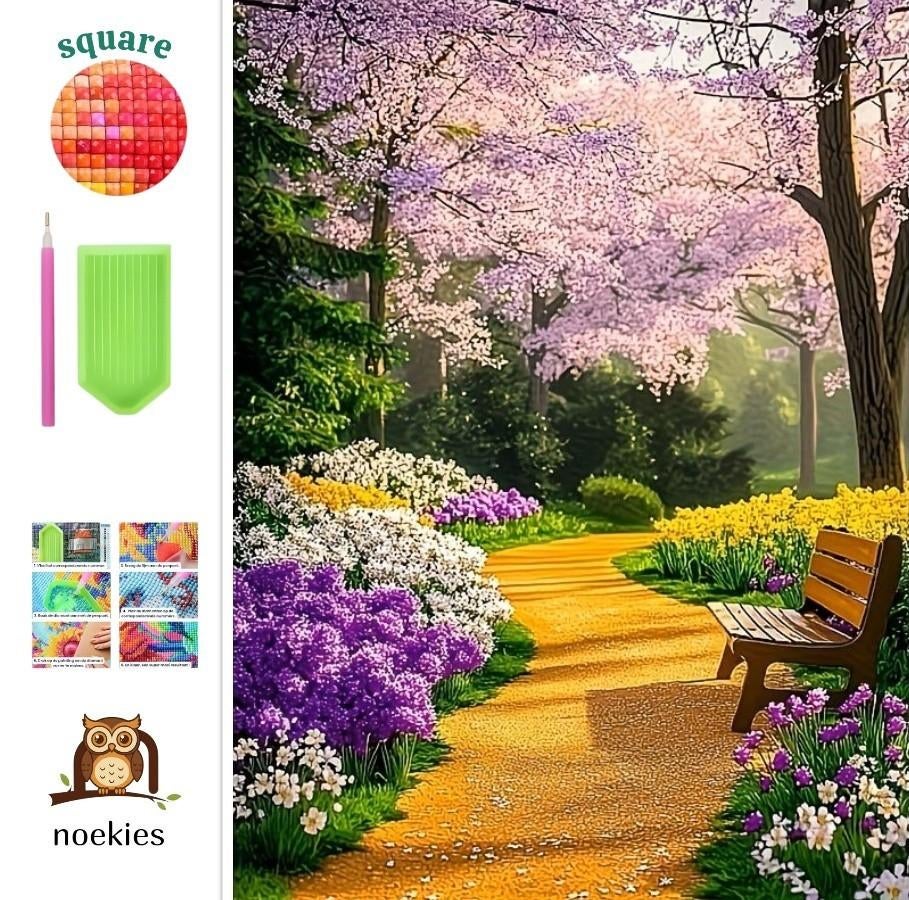 nr 65 Diamond Painting bloemen bos 50x40cm (vierkant), Hobby en Vrije tijd, Ophalen of Verzenden, Nieuw, Knutselwerk