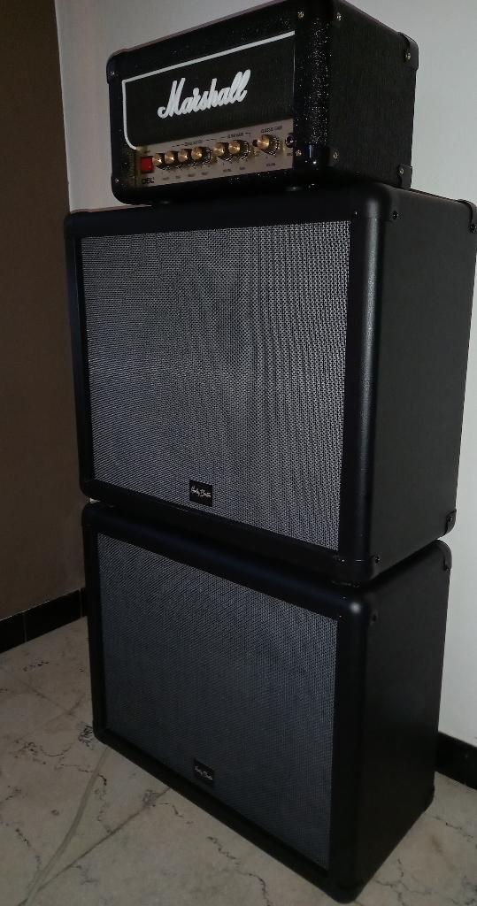 neufs: Ampli Marshall DSL1HR à lampes + 2 cabinets HB, Enlèvement, Neuf, Guitare