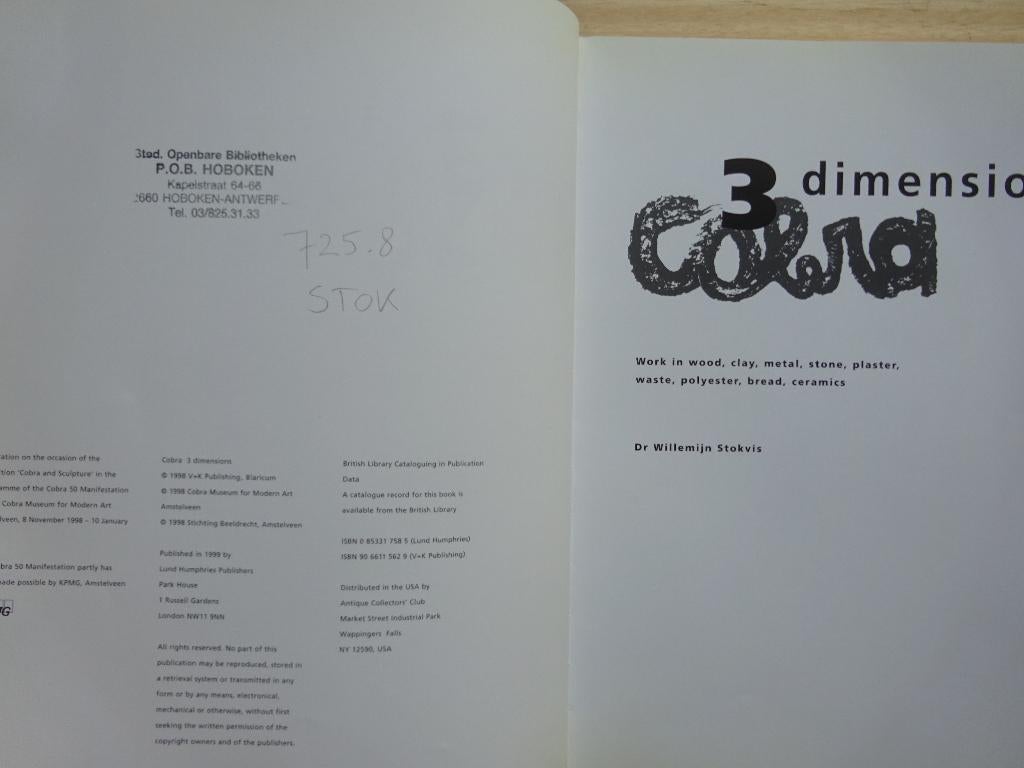 Cobra, beelden, 3 dimensions, 1998, Amstelveen, Ophalen of Verzenden, Gelezen, Beeldhouwkunst