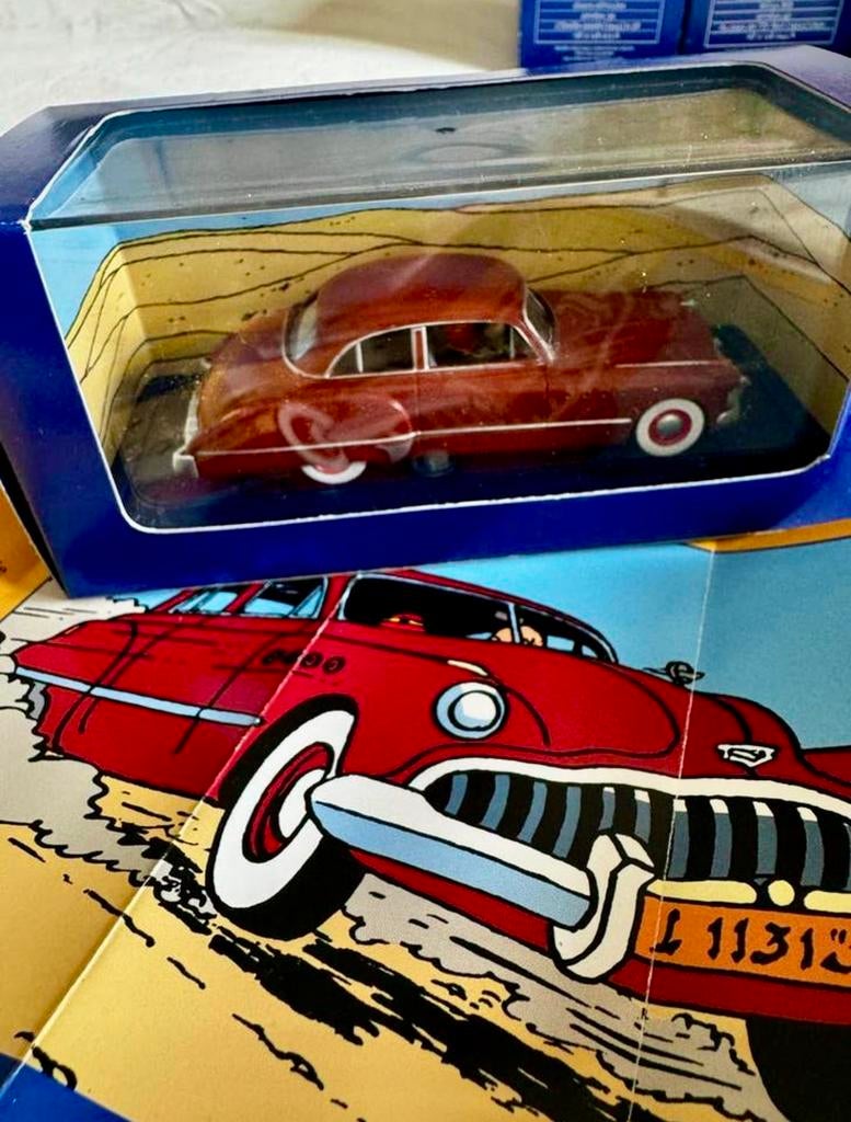 Kuifje auto 1/43  de buick v prof Smith uit zwarte rotsen, Enlèvement ou Envoi, Tintin, Comme neuf