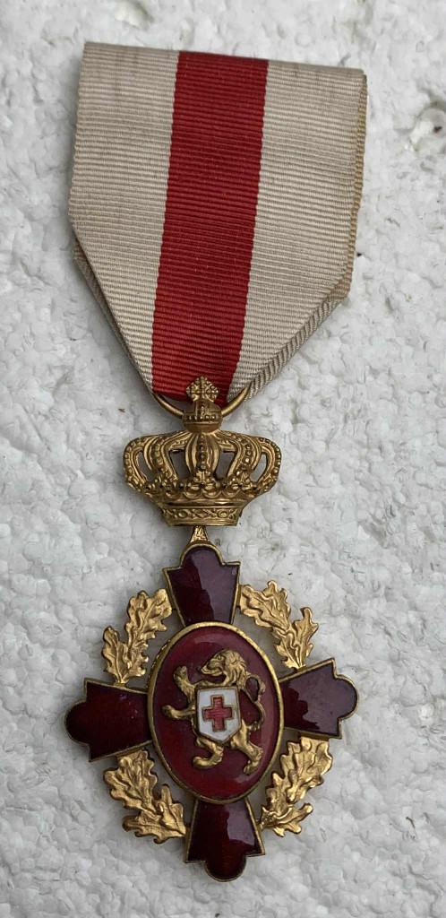 Medaille, Rode Kruis, 1e model Orde Solidariteit, 1eKlas Gd, Verzamelen, Ophalen of Verzenden, Overige soorten, Lintje, Medaille of Wings