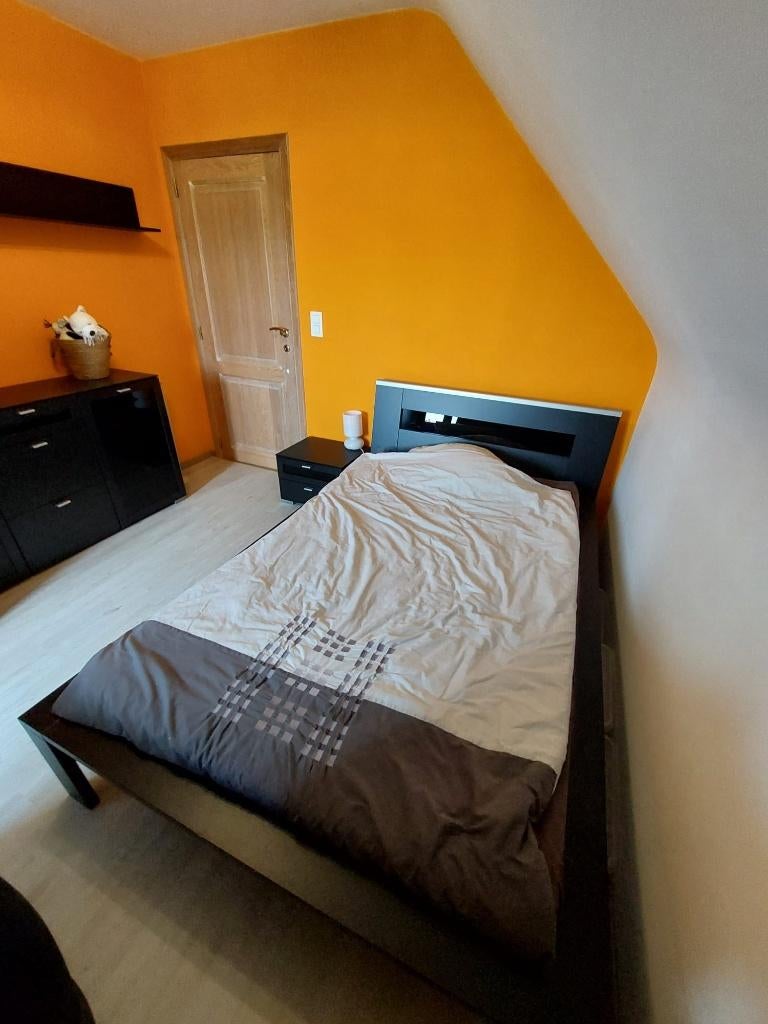 Arte M Zwarte Jeugdslaapkamer met bureau, Ophalen, Zo goed als nieuw, Eenpersoons, Modern design