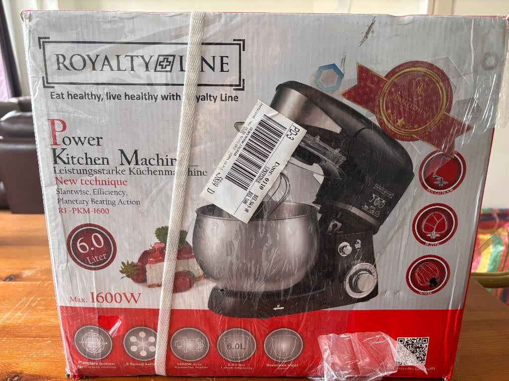 Robot cuisine Multifonction 1600W 6L, 6 Vitesse Royalty line, Electroménager, Mélangeurs de cuisine, 4 litres ou plus, Envoi, Neuf