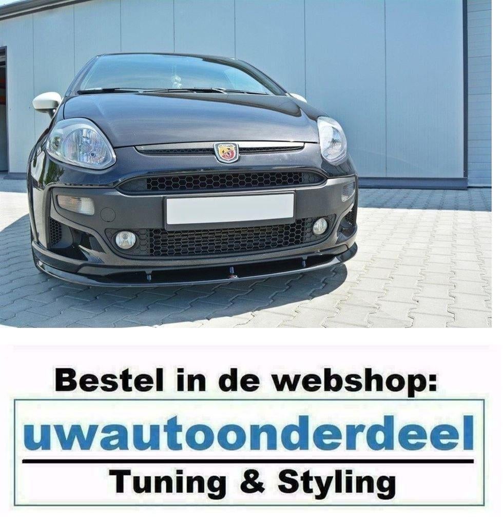 Maxton Design Spoiler Lip Splitter Voor Fiat Punto Evo Abart, Auto diversen, Tuning en Styling, Verzenden
