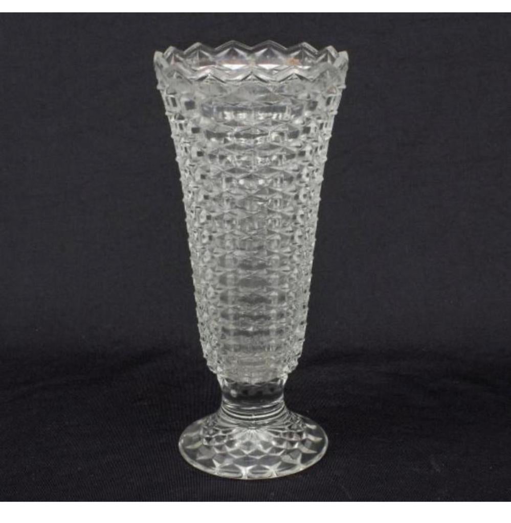 Vase en demi-cristal, pot de fleurs antique en cristal bords, Enlèvement ou Envoi