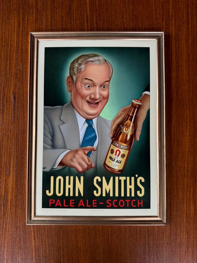 Reclamebord John Smith’s Pale Ale - Scotch, Ophalen of Verzenden, Zo goed als nieuw, Reclamebord
