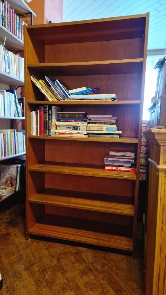 Étagère bois plein (pas en aggloméré) pour livres, Enlèvement, Utilisé