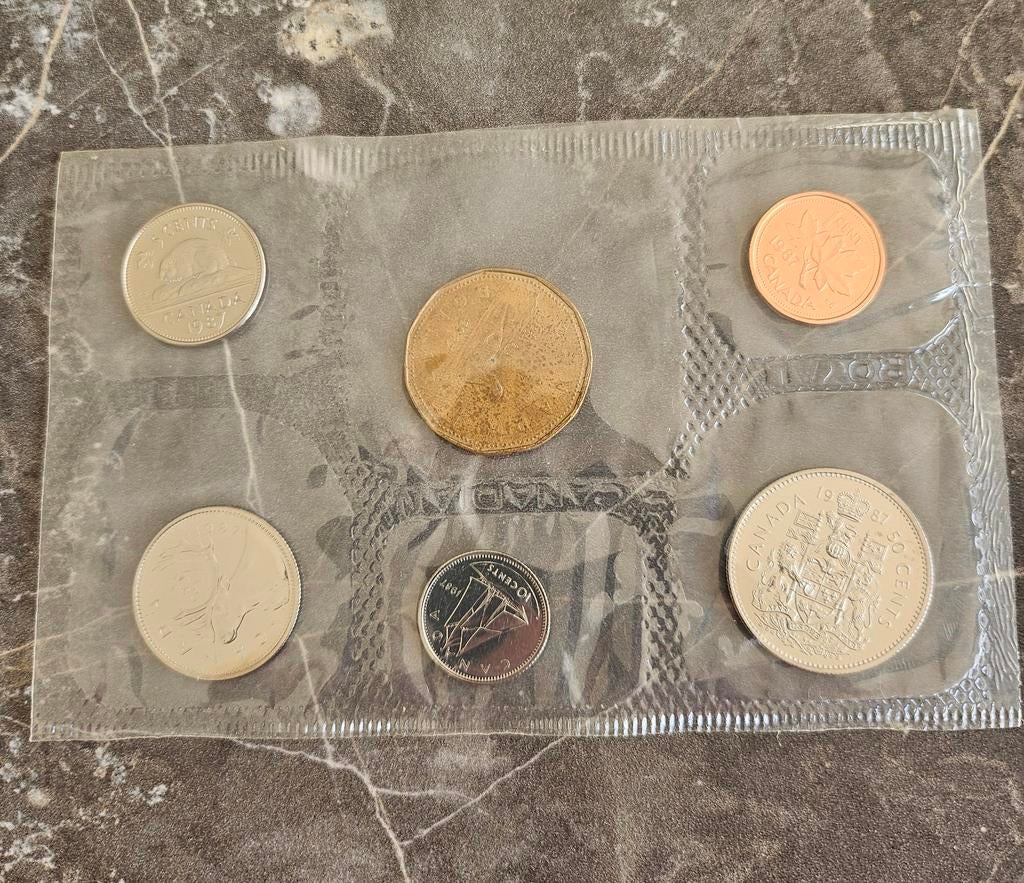 Set pièces Canada 1987. Coffret officiel complet, Enlèvement ou Envoi