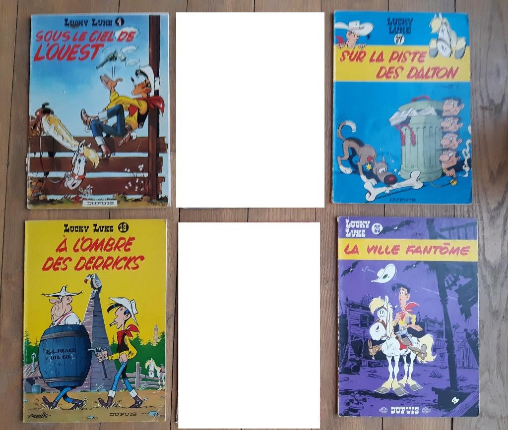 Lot 7 BD Lucky Luke Morris & Goscinny, Dupuis de 1968 à 1972, Livres, BD, Utilisé, Plusieurs BD, Enlèvement ou Envoi