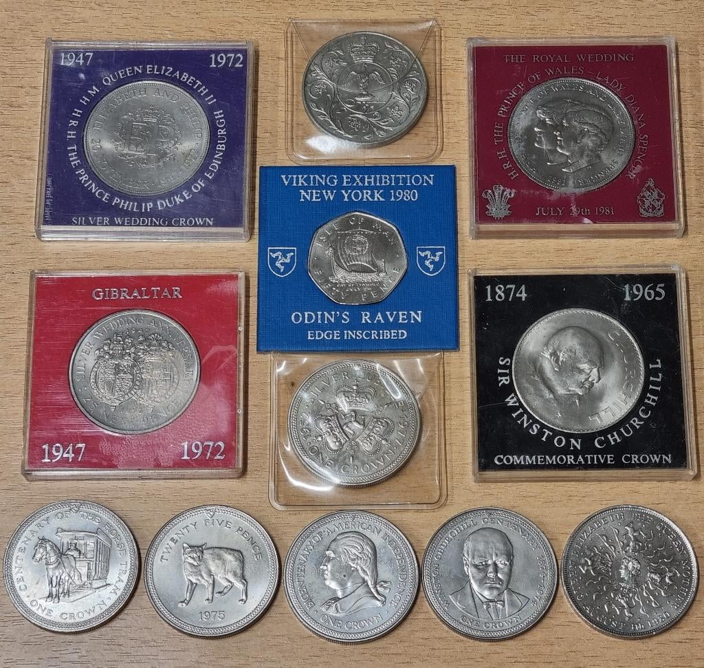 UK Herdenkingsmunten Engeland Coins Munten Queen Elisabeth, Ophalen of Verzenden, Setje