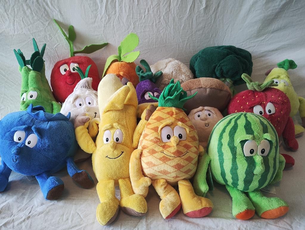 14 Goodness Gang knuffels Fruit en Groenten, Ophalen of Verzenden, Nieuw