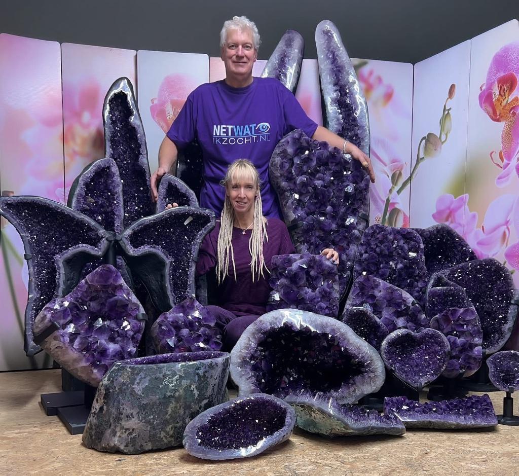 Géodes et amas d'améthystes, tous de tailles différentes, Enlèvement ou Envoi, Minéral