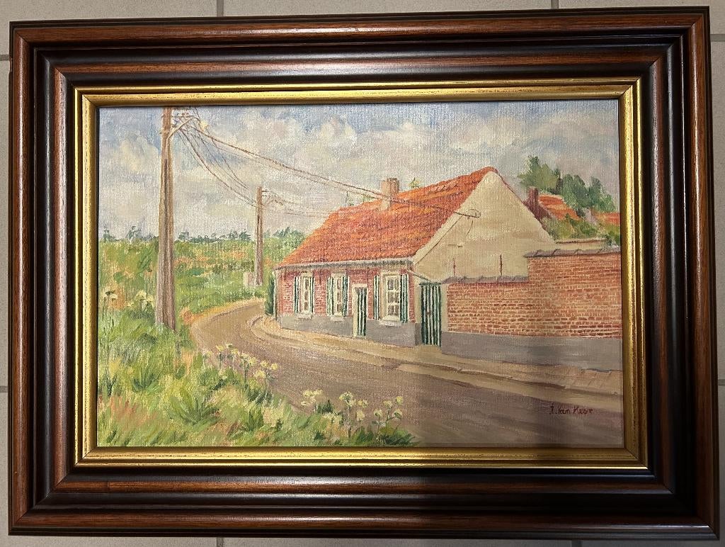 Belle peinture sur toile - Encadrée - Signée, Antiquités & Art, Art | Peinture | Classique, Enlèvement ou Envoi