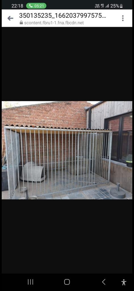 Hondenren buiten 2x3 met afdak 1.84cm hoog met hok van DUVO, Ophalen, Hondenkennel, 110 cm of meer, 100 cm of meer