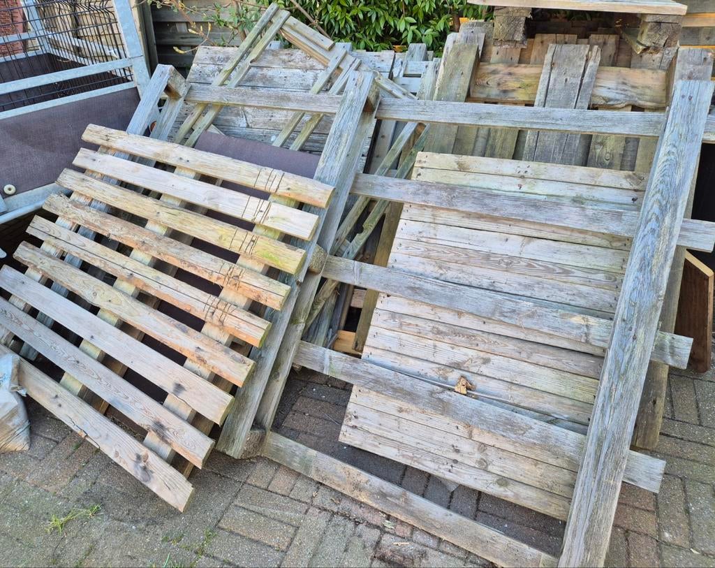 Houten palleten gratis, Enlèvement