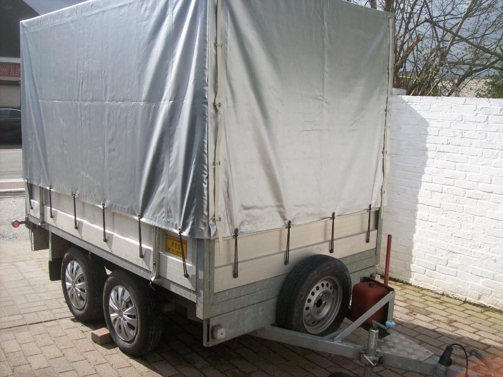 mooie ongeremde kipper met huif merk pts, Autos : Divers, Remorques, Utilisé, Enlèvement