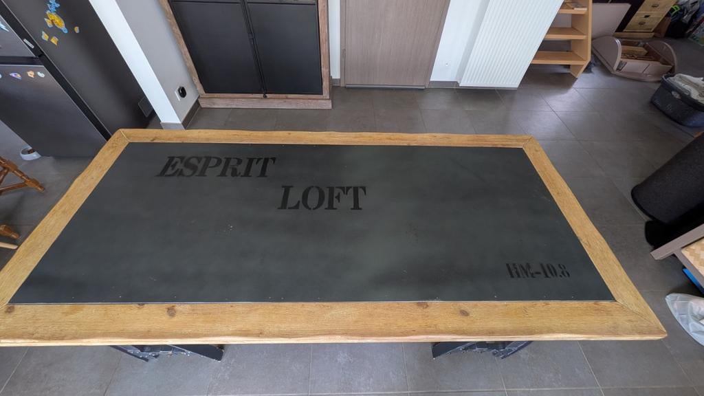 Table 200x90cm style industriel, Huis en Inrichting, Tafels | Eettafels, Ophalen, 50 tot 100 cm, Zo goed als nieuw, Vijf personen of meer