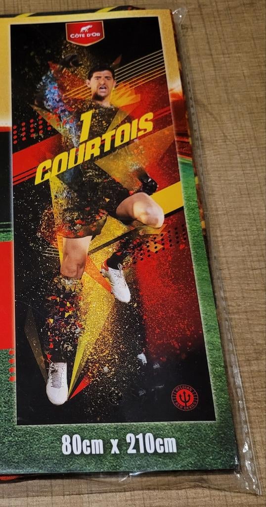 Thibaut Courtois: grote deurvlag, 80 cm x 210 cm (Côte d'Or), Enlèvement ou Envoi, Neuf, Autres types