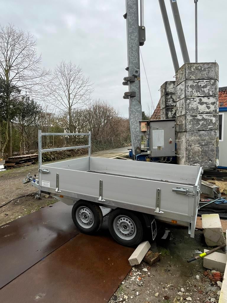 Dubbelas aanhangwagen te huur – regio Waasland, Ophalen, Zo goed als nieuw