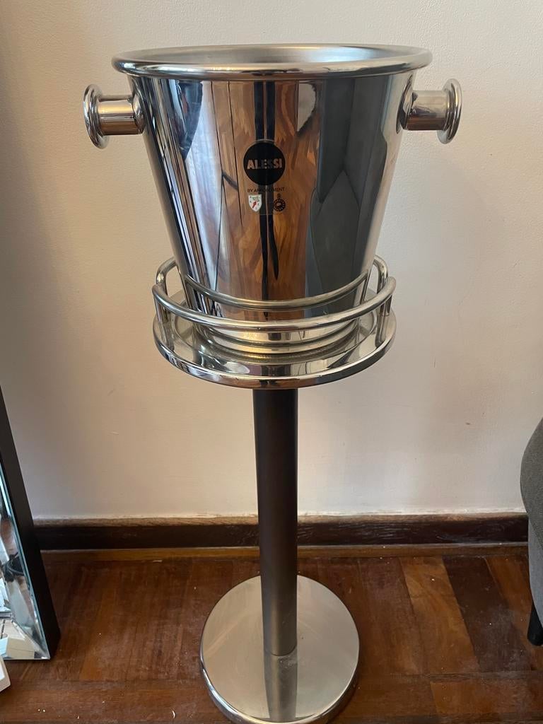 Alessi Weinkoeler+weinstandaart RVS, Ophalen, Nieuw, Minder dan 5 flessen, Metaal