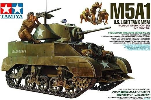 Tamiya | M5A1 | 1:35 | GRATIS LEVERING, Tank, -, Verzenden, Nieuw