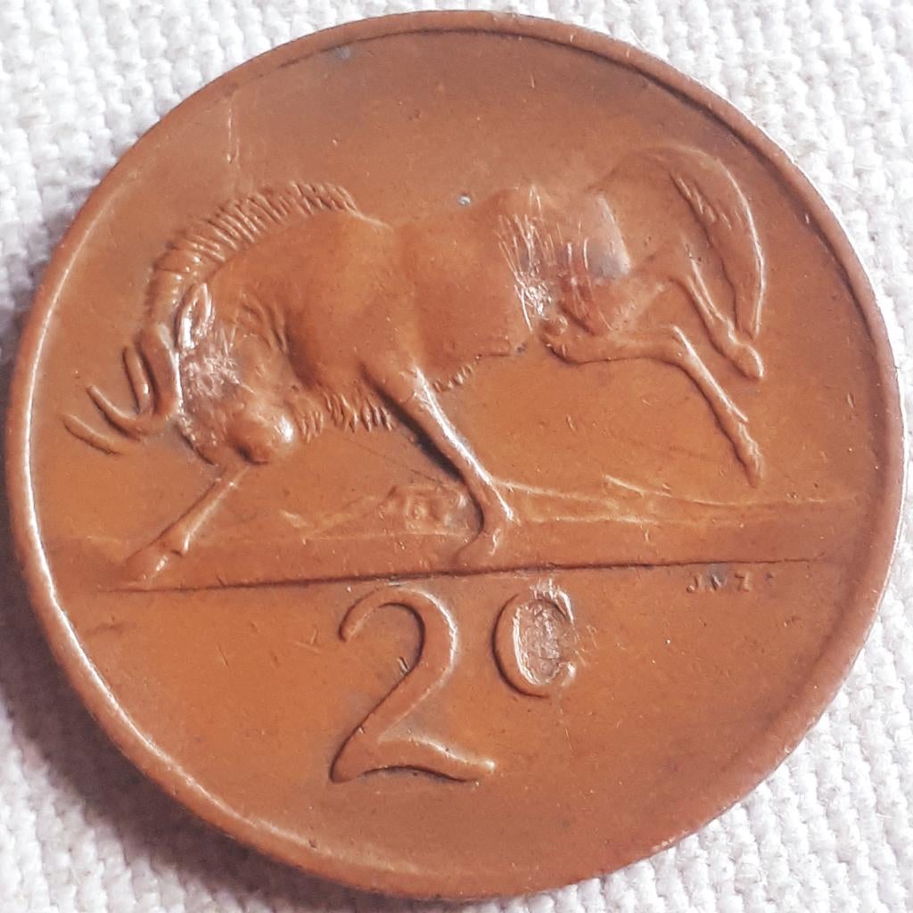 ZUID AFRICA : 2 CENT 1970 KM 83, Postzegels en Munten, Munten | Afrika, Ophalen of Verzenden, Zuid-Afrika, Losse munt