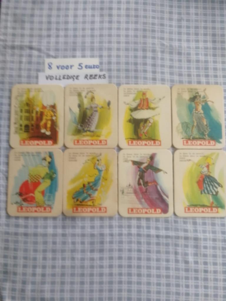 Volledige reeks bierviltjes Leopold - Dans in de wereld - €5, Verzamelen, Ophalen of Verzenden, Viltje(s)