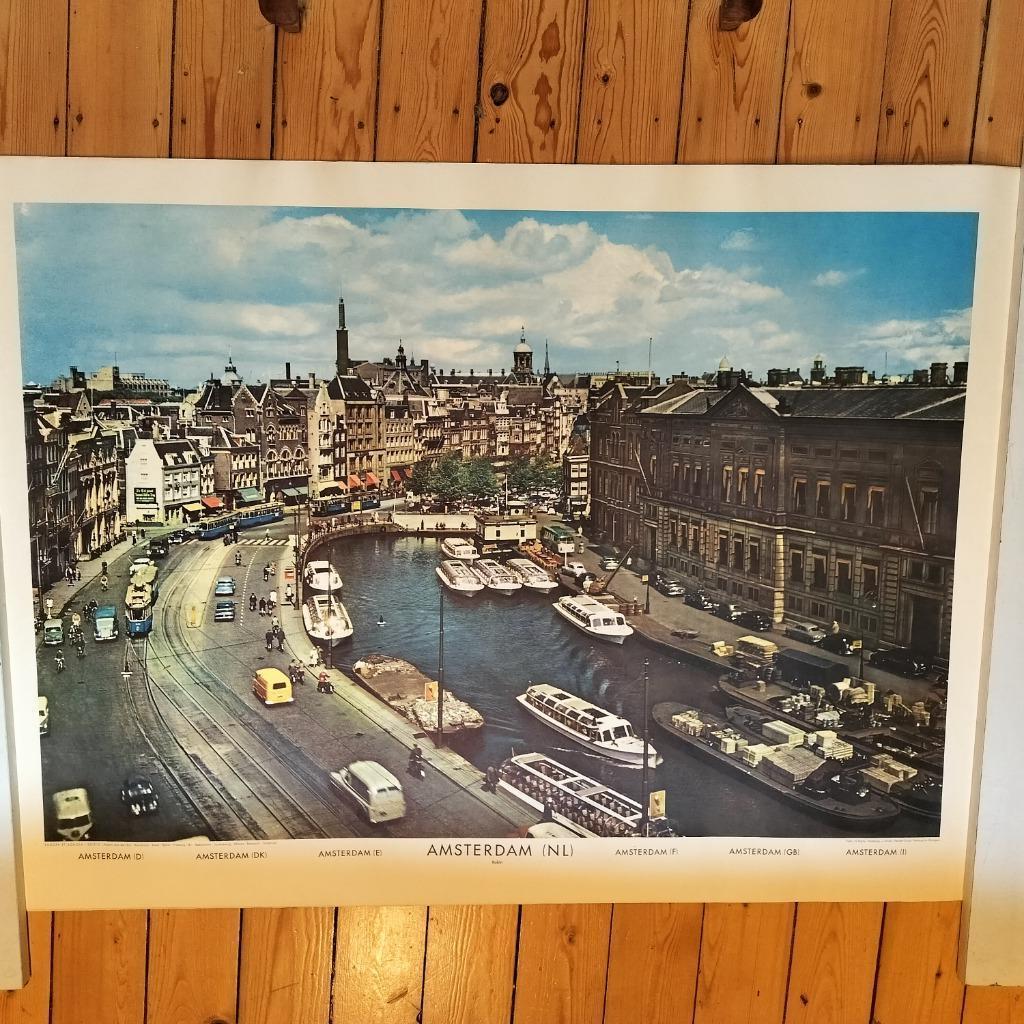 OUDE SCHOOLPLATEN STEDEN Amsterdam -Madrid, Ophalen