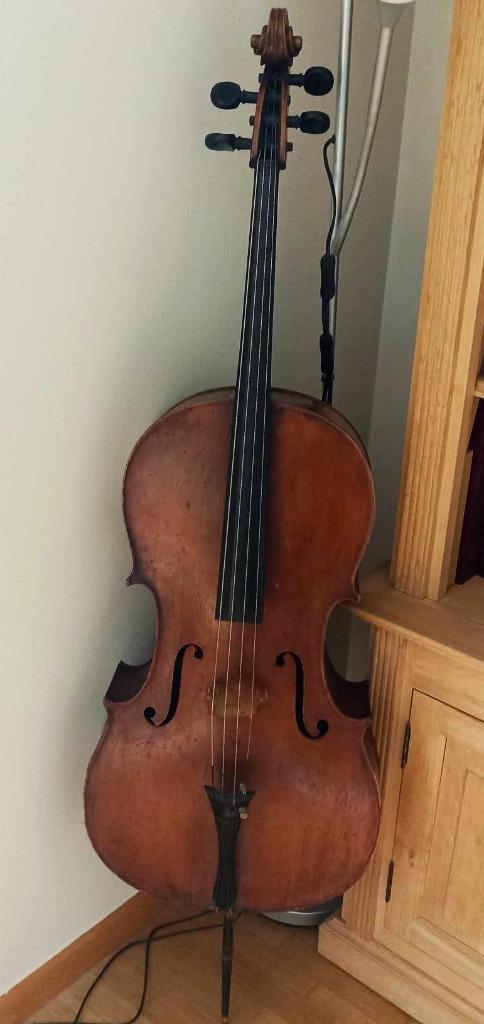 Antieke cello van Schönbach, 19e eeuw, Ophalen, Gebruikt, Overige typen