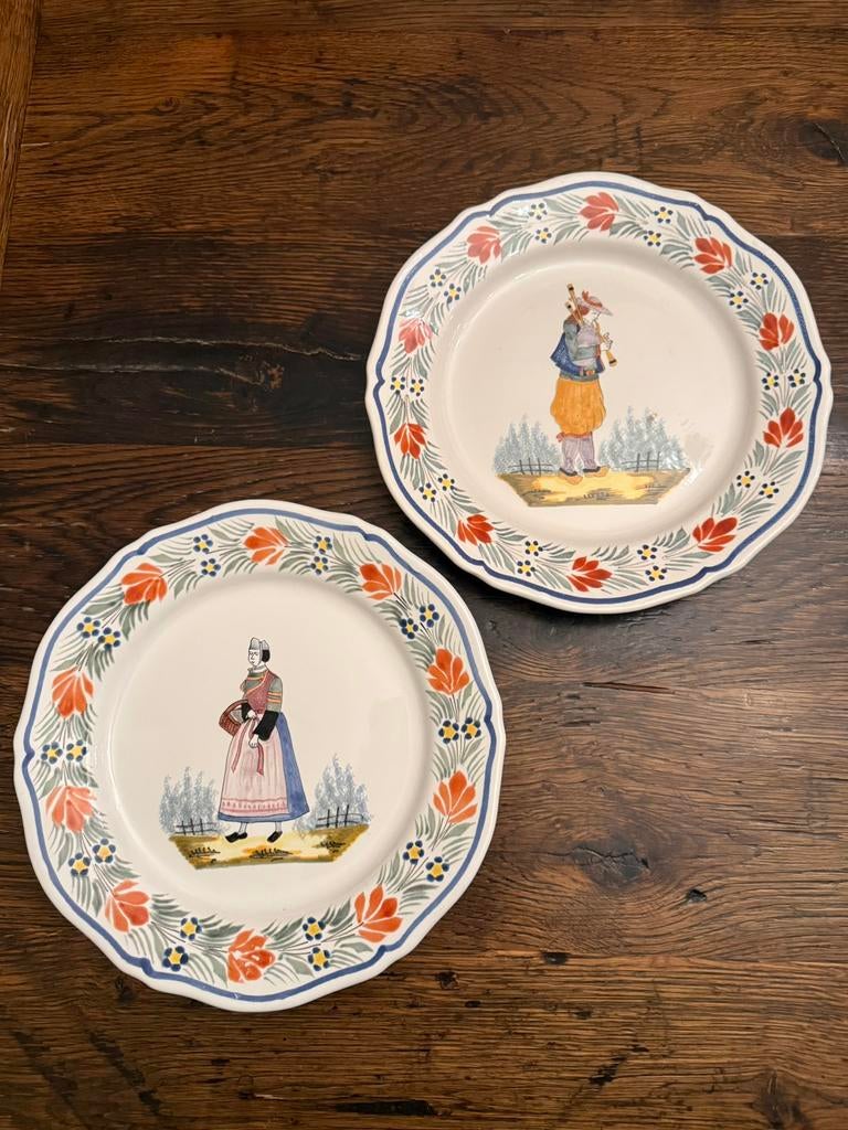 2 Henriot Quimper borden, Antiek en Kunst, Ophalen