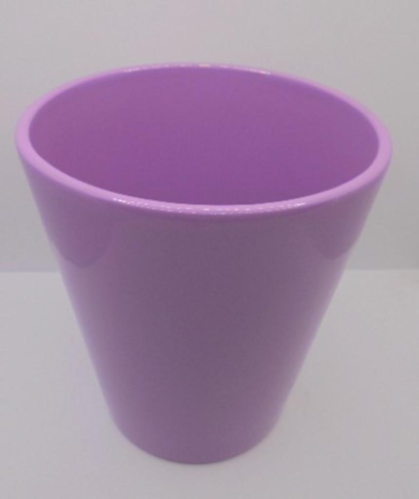 BLOEMPOT HOT PINK H 15, Dia 13 cm 2 stuks NIEUW, Rond, Ophalen of Verzenden, Aardewerk, Binnen