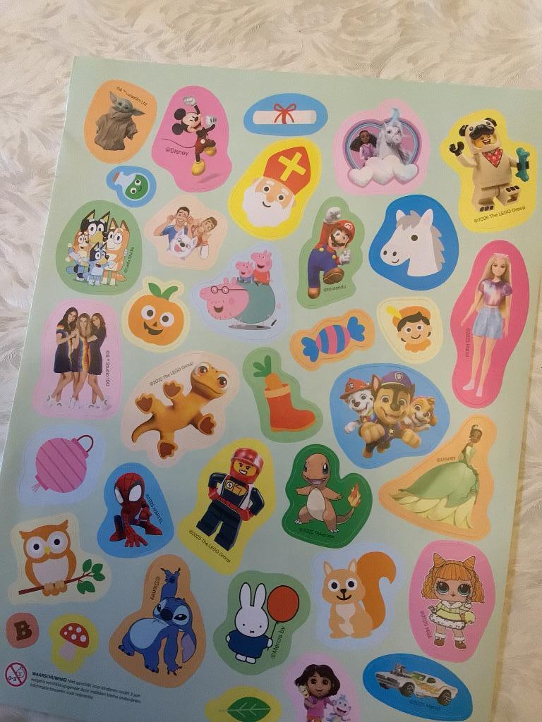 Verschillende sticker bladen a4 stich, lego, barbie, disney, Verzamelen, Ophalen of Verzenden