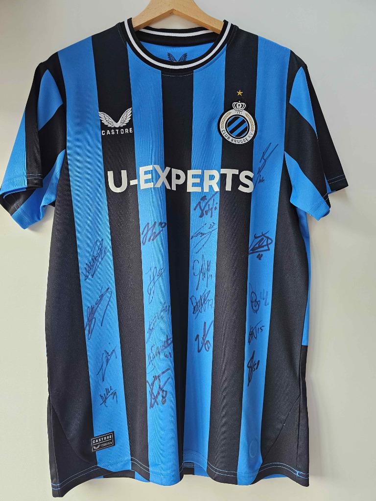 Chemise dédicacée Club Brugge (Vanaken, Jutglà, Tzolis,...), Envoi, Neuf, Maillot