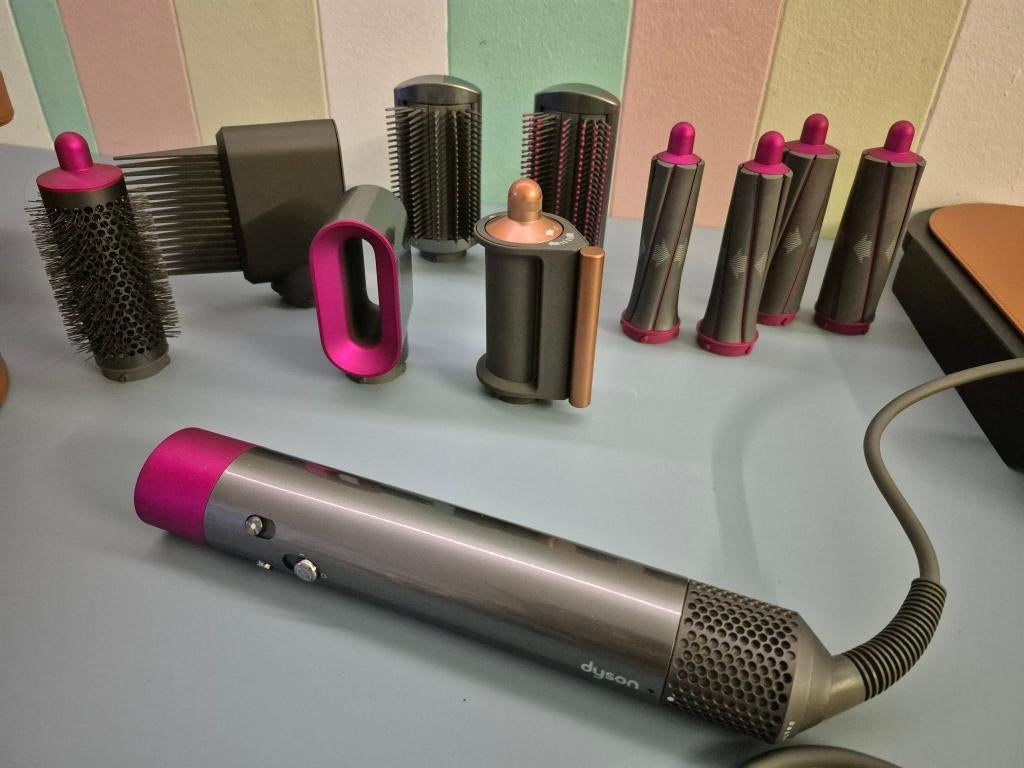 Dyson - Airwrap - Gift Edition met Reisetui - Roze, Ophalen of Verzenden, Zo goed als nieuw, Haarverzorging