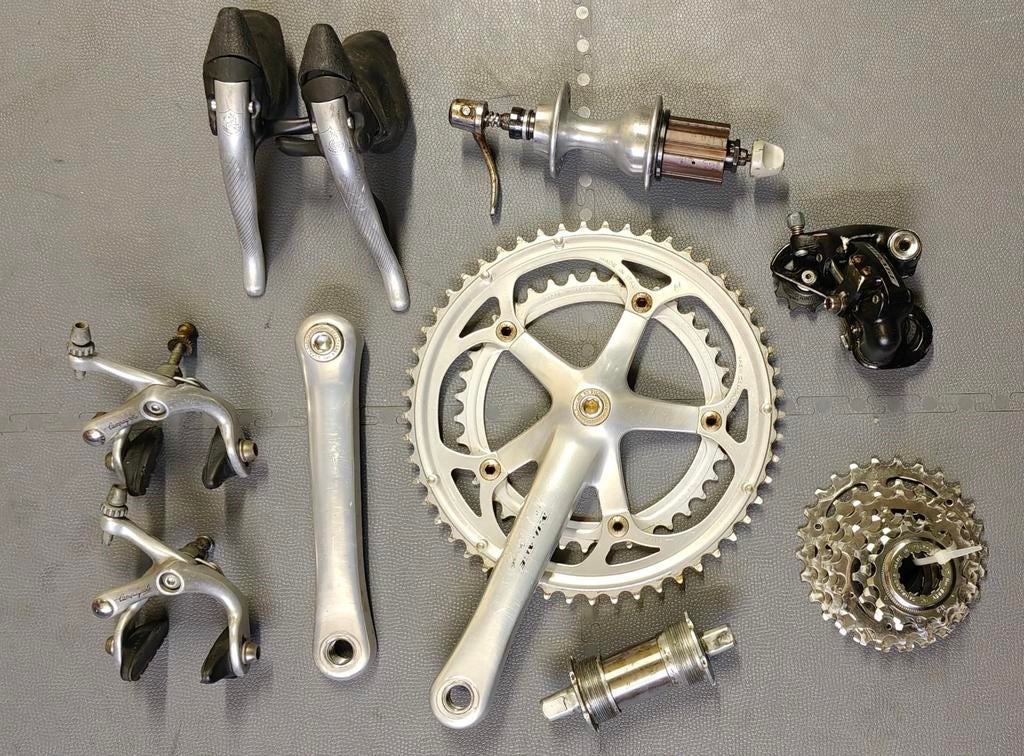 Groepje onderdelen Campagnolo Mirage, 2x8 speed, Fietsen en Brommers, Ophalen of Verzenden, Gebruikt, Aluminium, 15 tot 20 versnellingen