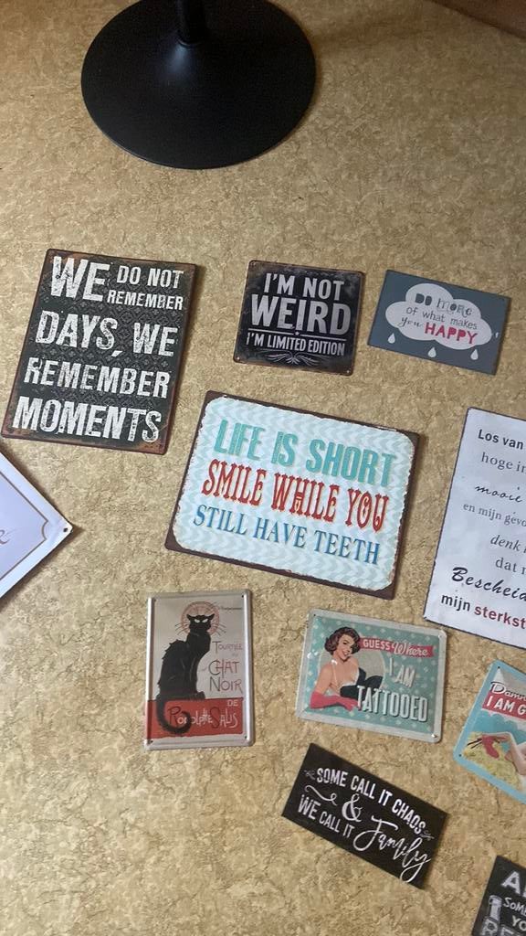 Tekstborden spreuken, Ophalen, Zo goed als nieuw