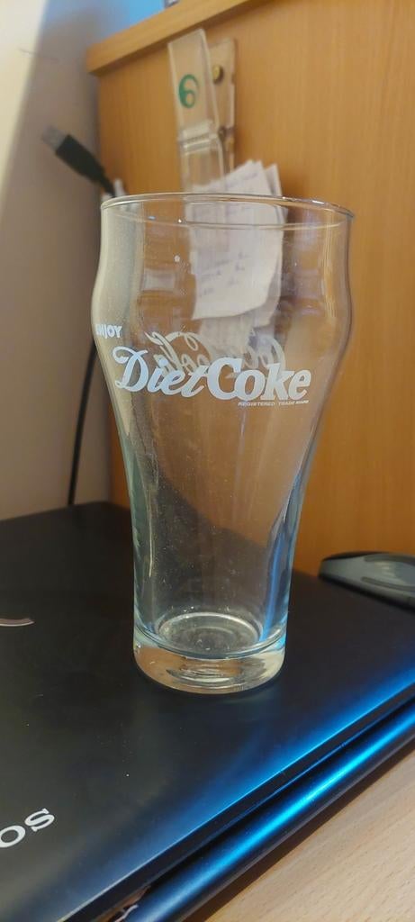 Groot Engels Coca Cola Diet Coke glas, Verzamelen, Ophalen of Verzenden, Zo goed als nieuw, Frisdrankglas