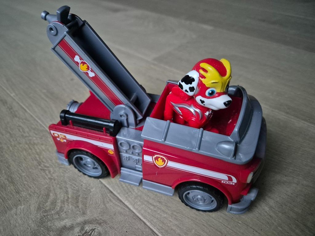 Speelgoedvoertuig (Paw Patrol, brandweerwagen & Marshall), Ophalen of Verzenden, Zo goed als nieuw