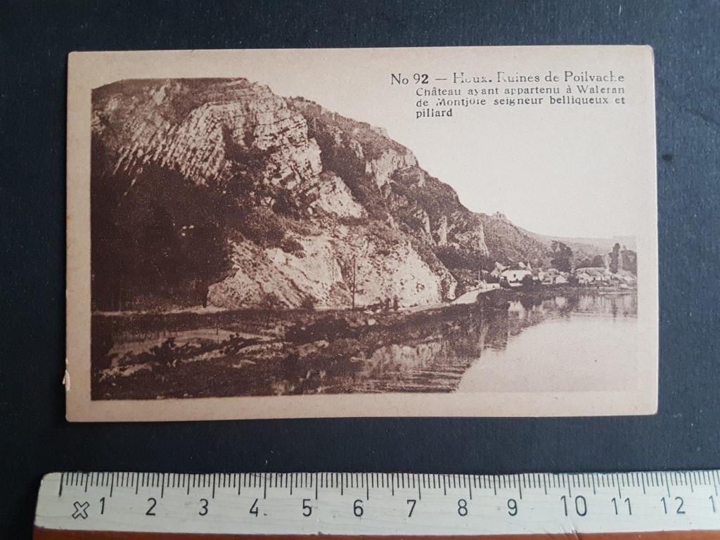 Petite carte d'honneur Carte d'Honneur Houx Ruines Piolvache, Collections, Cartes postales | Belgique, Non affranchie, Namur, 1920 à 1940