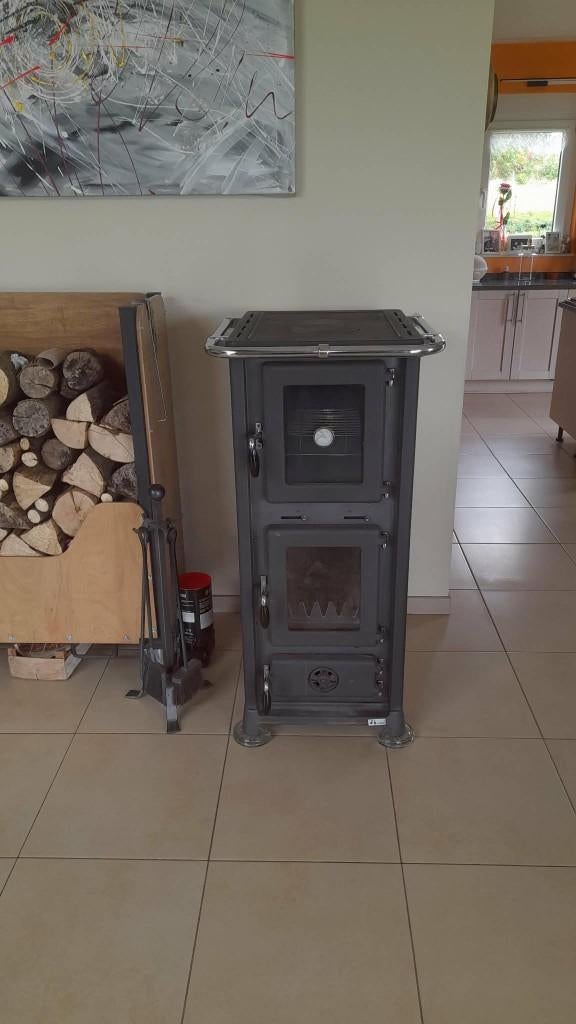 Poele a bois avec four, Maison & Meubles, Poêles, Enlèvement, Utilisé, Bois, Autoportant