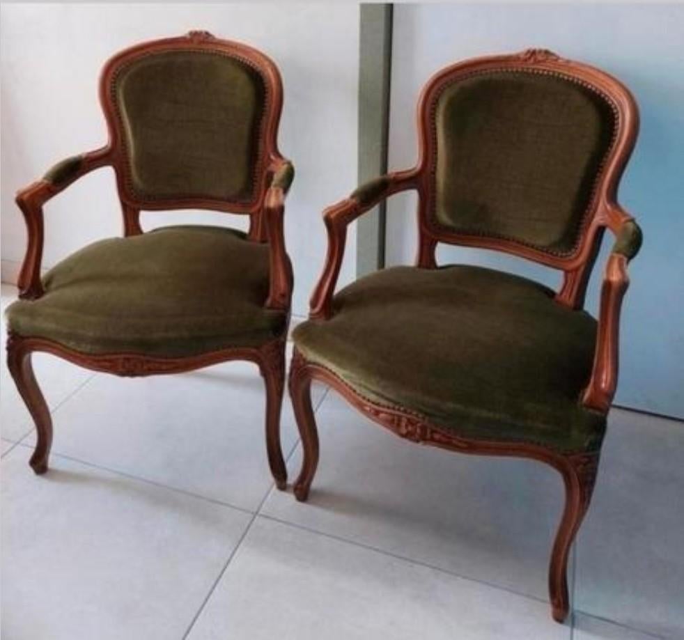 Antieke zeteltjes met leuning, Antiquités & Art, Antiquités | Meubles | Chaises & Canapés, Enlèvement