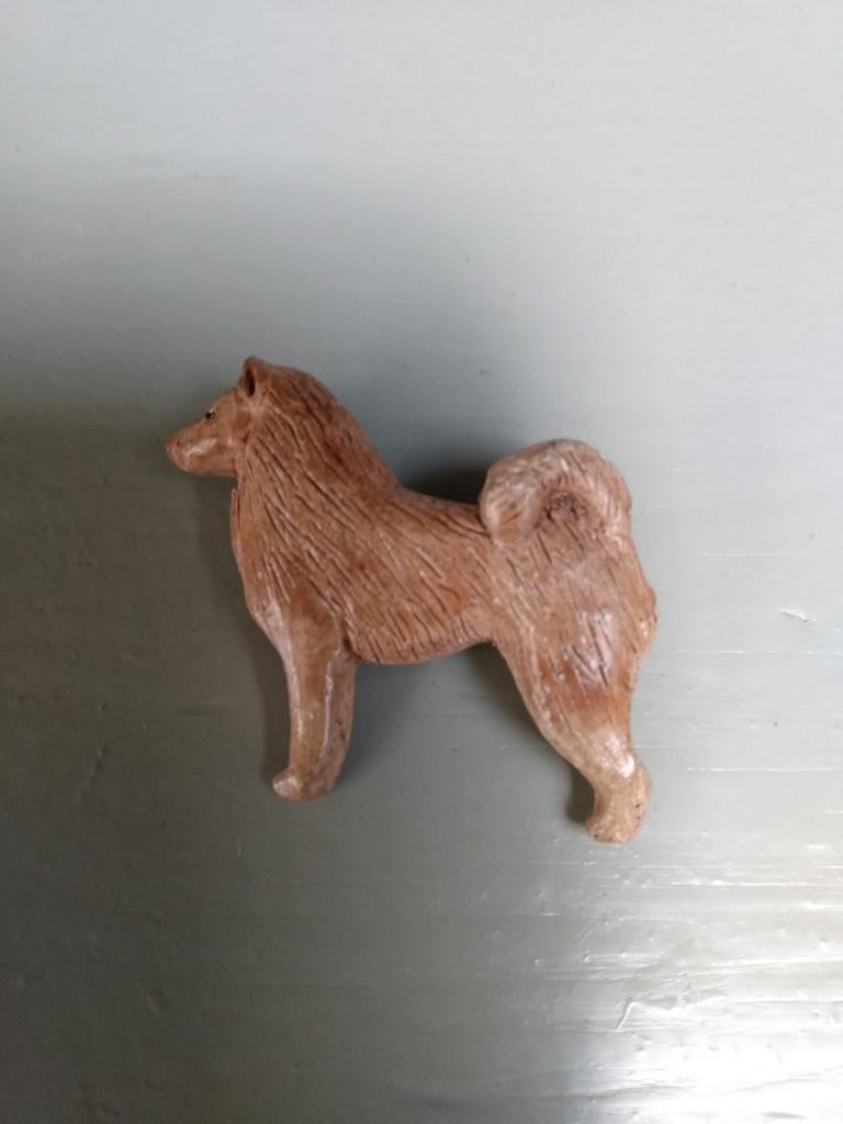 Broche Keeshond Pommerian hond, Ophalen of Verzenden, Zo goed als nieuw, Overige materialen