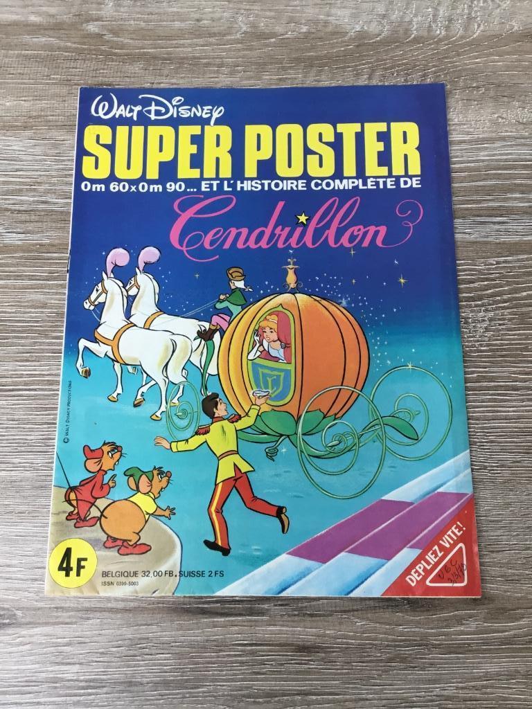 Disney - super poster Cendrillon + stripverhaal, Enlèvement ou Envoi, Cendrillon ou Belle