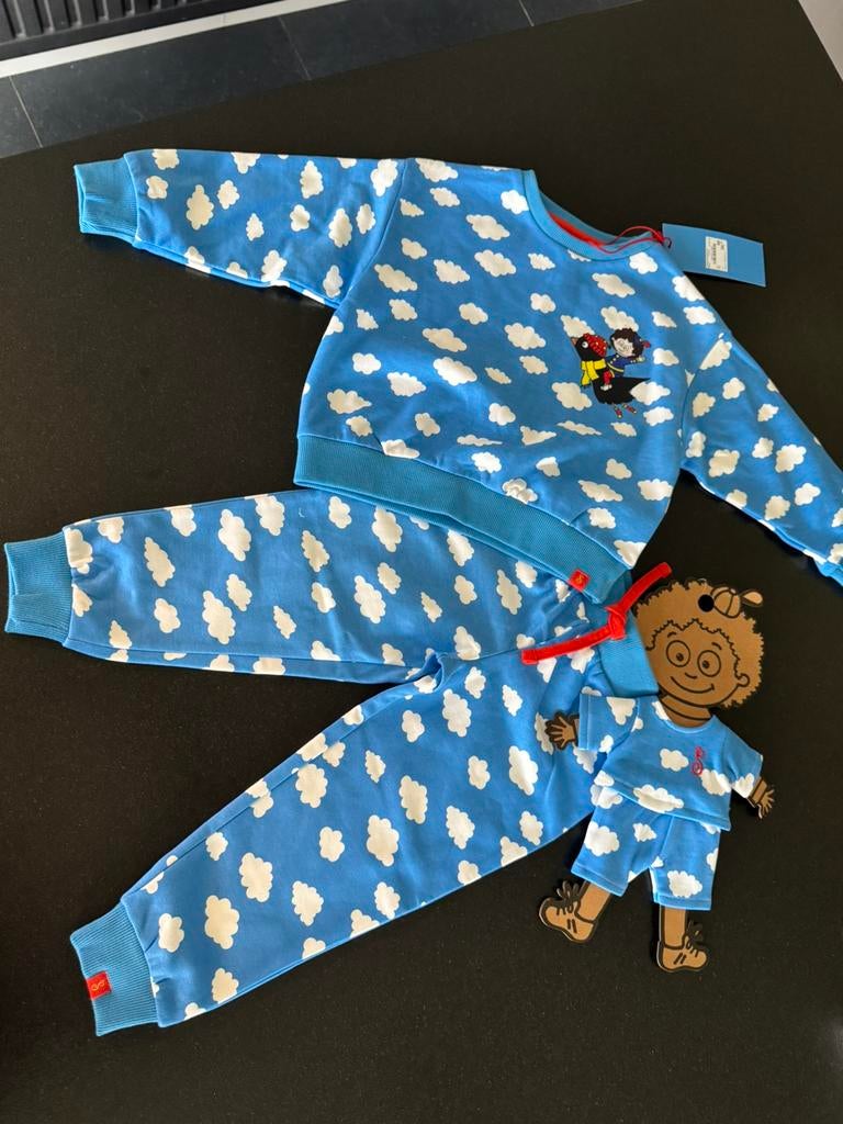 Nieuw! Spiekpietjes pyjama/huispak maat 98 + poppenpyjama, Ophalen of Verzenden, Nieuw, JBC., Jongetje of Meisje