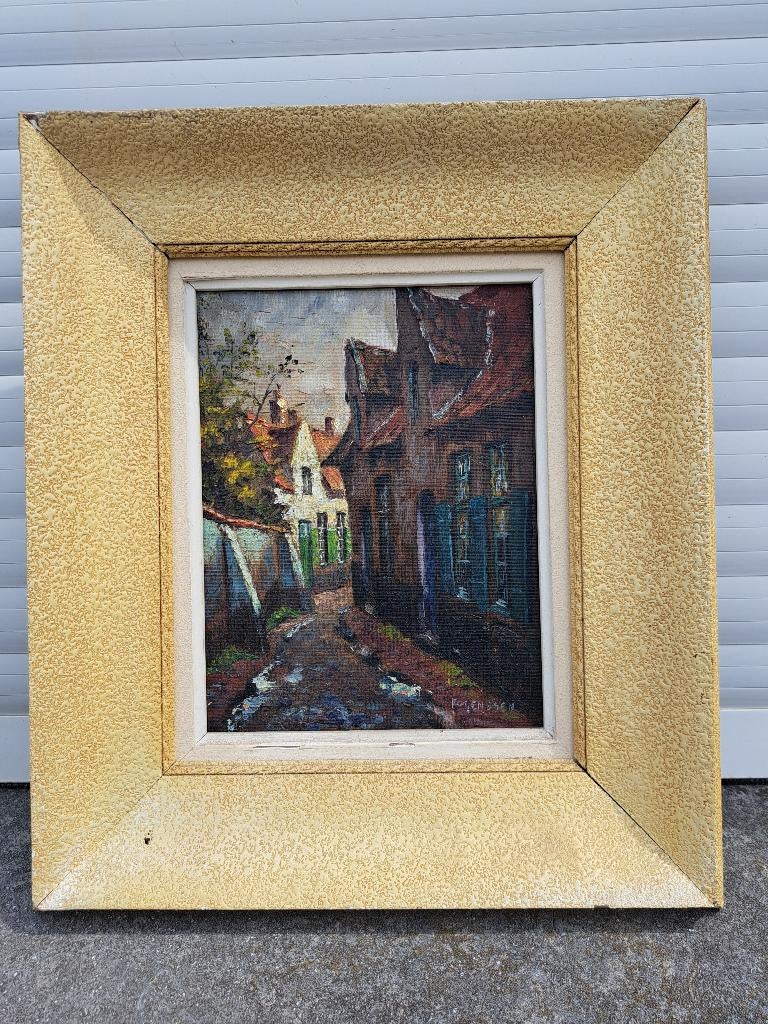 huile sur toile signe frans van genesen, Antiquités & Art, Enlèvement ou Envoi