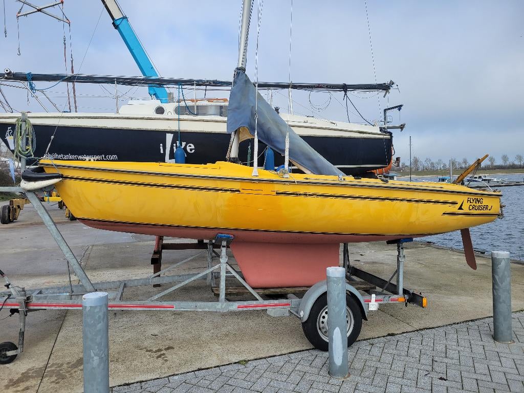 Zeilboot Flying Cruiser J, Watersport en Boten, Open zeilboten, Gebruikt, Overige typen, 3 tot 6 meter, Polyester, Geen motor