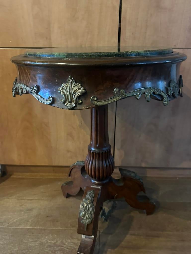 Prachtige tafel met marmerblad, Ophalen of Verzenden