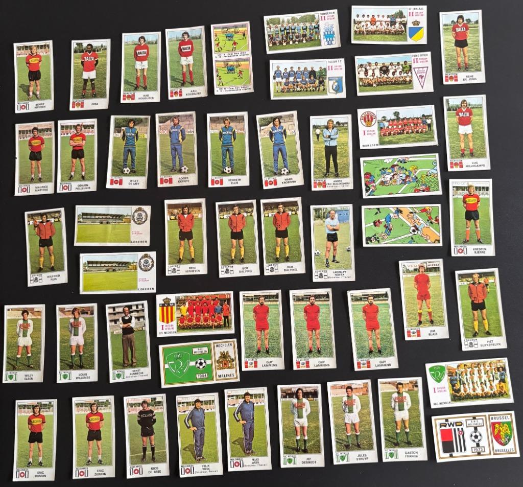 Autocollants Panini 49 football belge 1976, Envoi, Comme neuf, Affiche, Image ou Autocollant