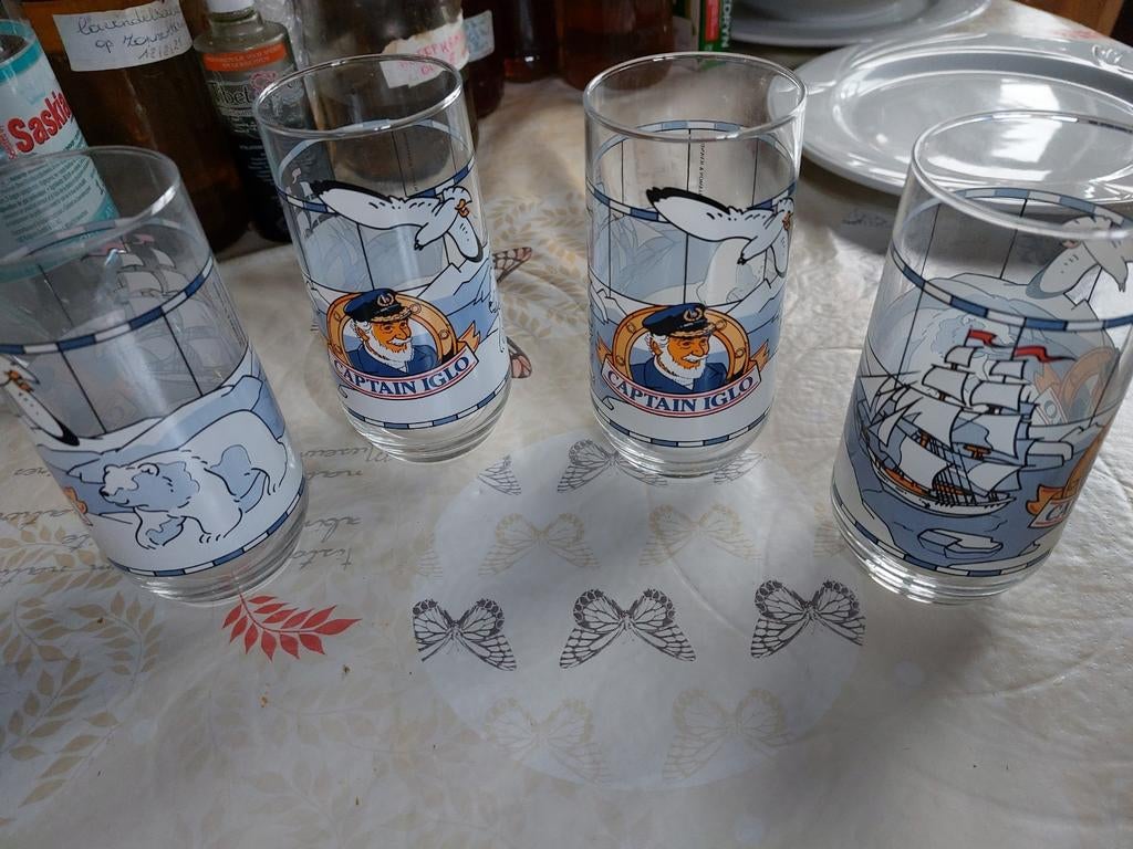 Frisdrankglazen Captain Iglo, Collections, Enlèvement ou Envoi, Comme neuf