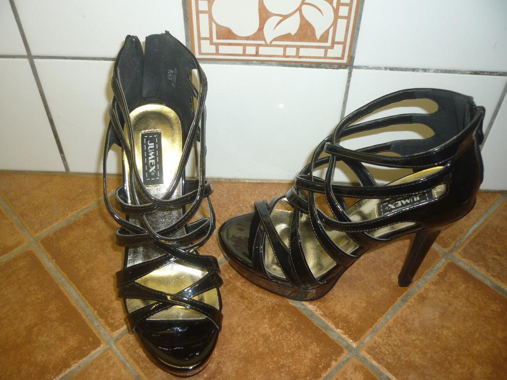 Sandalen met hak, Kleding | Dames, Verzenden, Zwart, Nieuw, Sandalen of Muiltjes